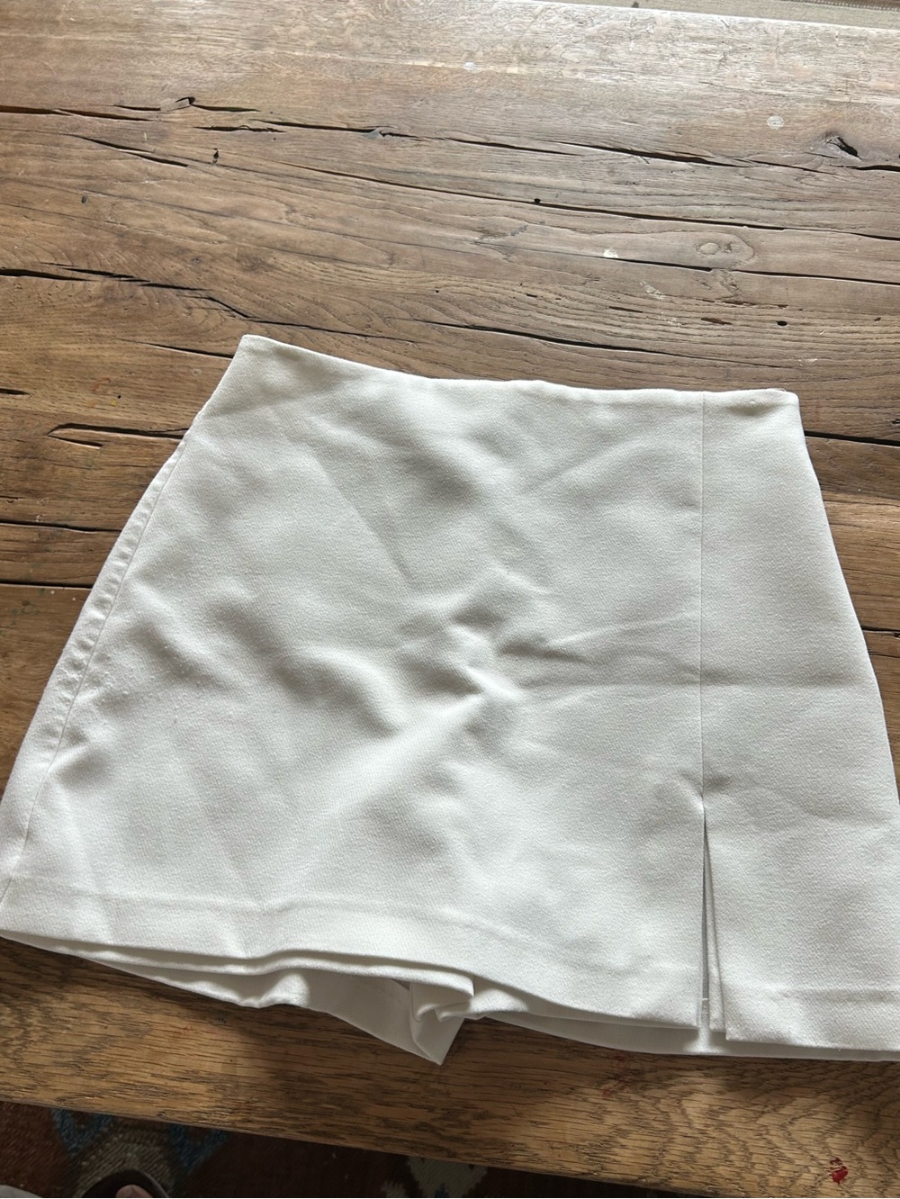 Zara White Women's Skort with Side Slit never worn M